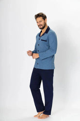 M-Max fine pattern unbuttoned men's pajamas  Adomoo